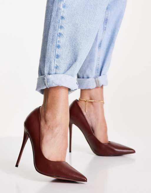 Zapatos de salón color chocolate con tacón de de ASOS DESIGN | ASOS