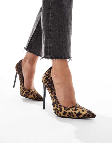 Zapatos de salón con estampado de leopardo Agathia de SIMMI London Wide Fit - view 1