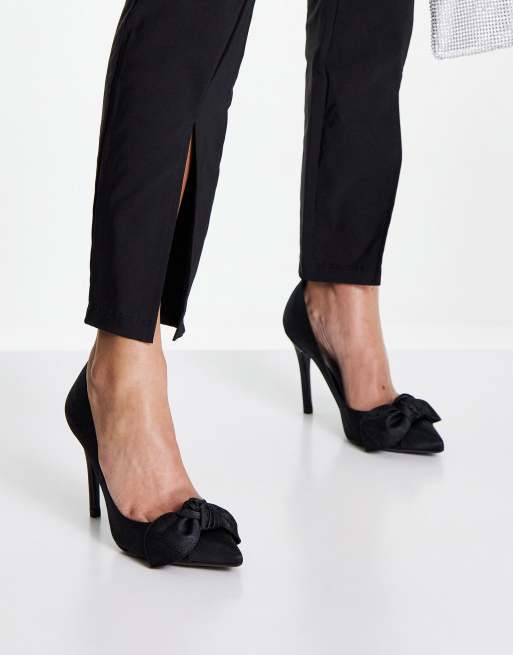 Zapatos de salón negros con lazo de 100 mm de satén Hyana Moire de Ted Baker, 2 de 4