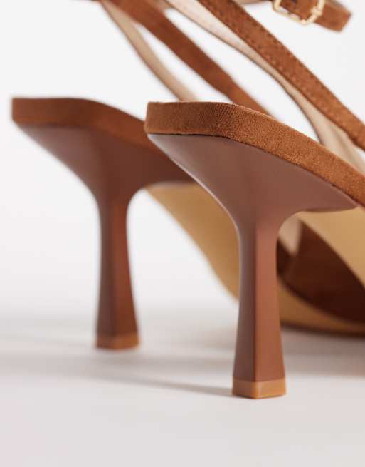 Zapatos de salón tostados de tacón de antelina Salado de SEQWL, 4 de 4