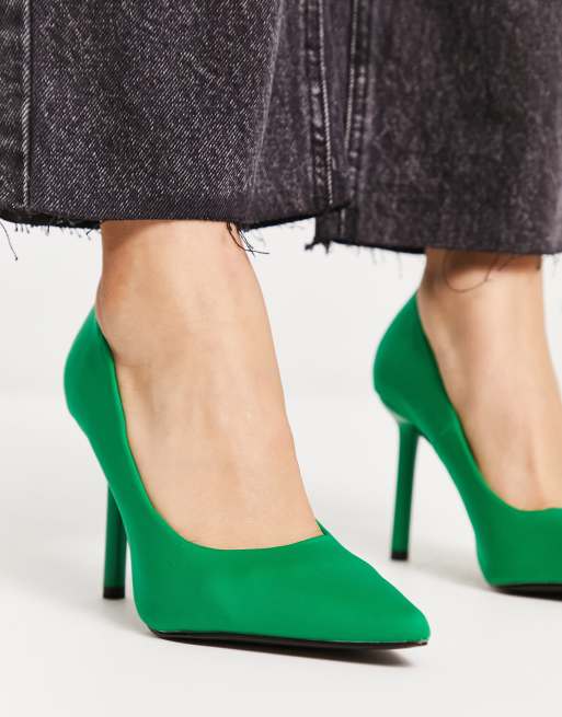 Zapatos de sal n verdes de lycra de Pimkie ASOS