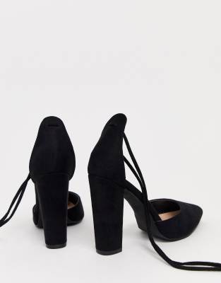 zapatillas de tacon cuadrado