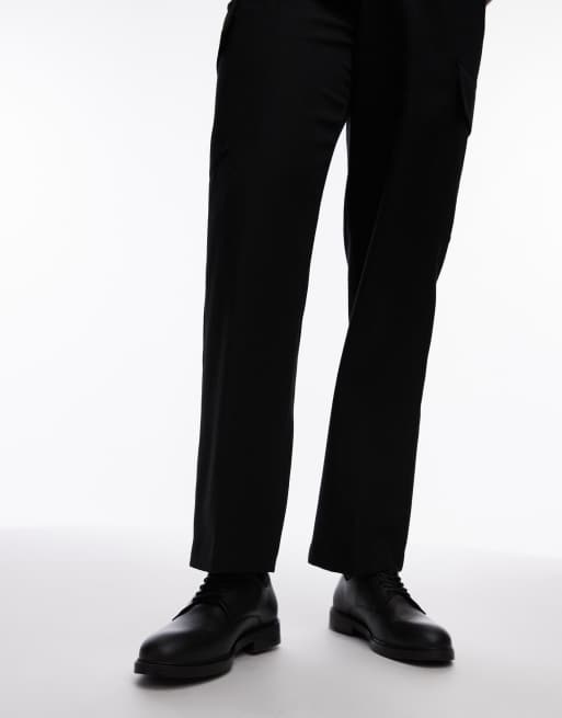 Zapatos Derby de cuero negro de Selected Homme