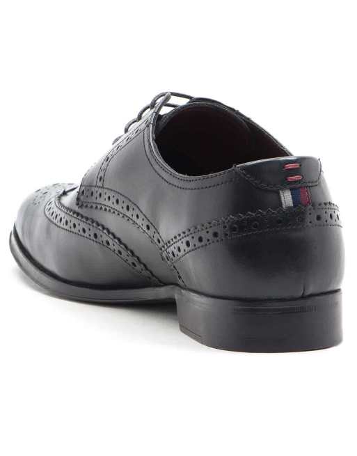 Zapatos Derby de vestir negros estilo Oxford de cuero Banks de Thomas Crick, 3 de 4
