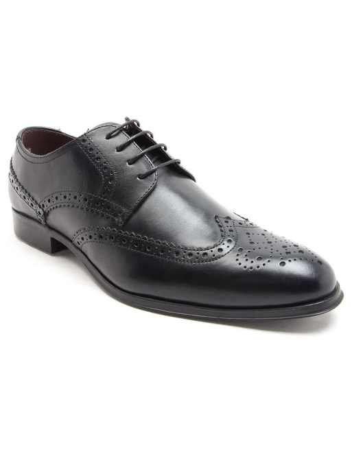 Zapatos Derby de vestir negros estilo Oxford de cuero Banks de Thomas Crick, 4 de 4