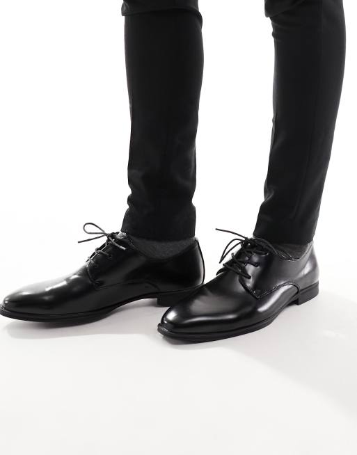 Zapatos Derby de vestir negros lisos de New Look