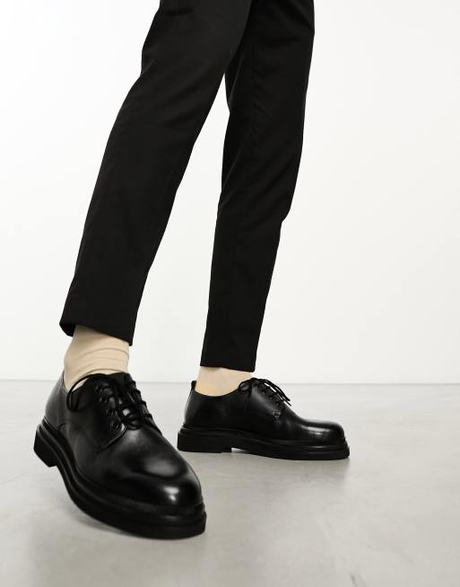Zapatos derby negros de cuero Brooklyn de WALK LONDON, 2 de 4
