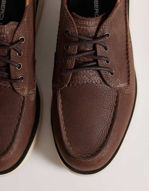 Zapatos marrón oscuro con cordones y acabado granulado Britton Mills de Timberland, 2 de 4
