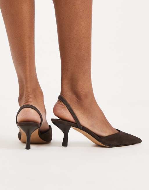 Zapatos marrones destalonados de tacón de ante Re-Olivia de ALDO, 2 de 4