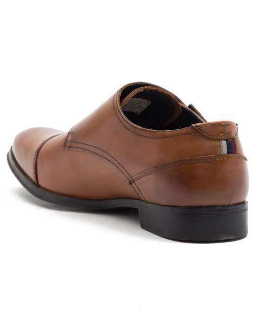 Zapatos Monk de vestir color tostado con dos correas de cuero Boycie de Thomas Crick, 3 de 4