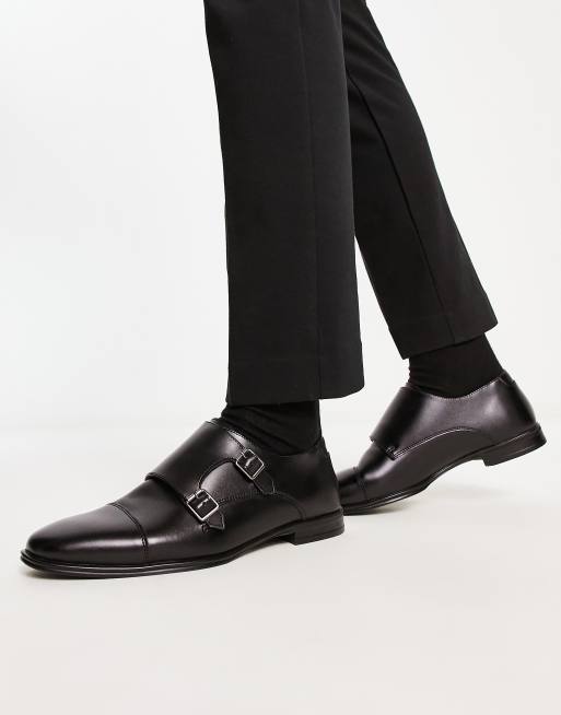 Zapatos Monk negros con tira de New Look