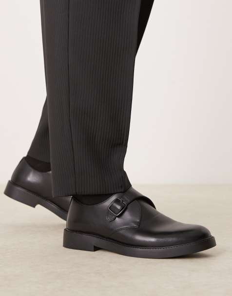 Zapatos Monk negros de cuero de ASOS DESIGN - view 1