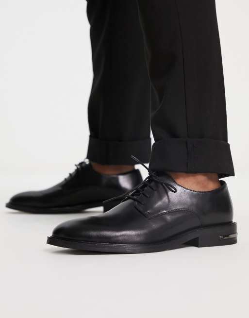 Zapatos negros con cordones de cuero Oliver de WALK LONDON 