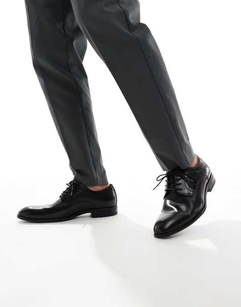 Zapatos negros con cordones de cuero Rail de schuh - view 1