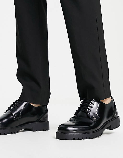 Zapatos oxford negro con cordones y suela gruesa Original Penguin de hombre de color Negro Hombre Zapatos de Zapatos con cordones de Zapatos brogue 