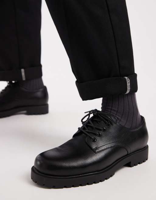 Zapatos negros con cordones y suela dentada de ASOS DESIGN, 4 de 4