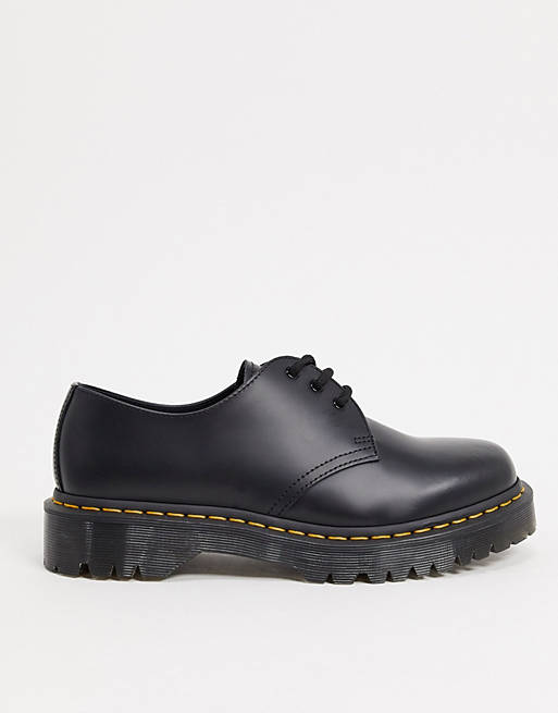 Zapatos negros con plataforma y 3 ojales 1461 Bex de Dr Martens
