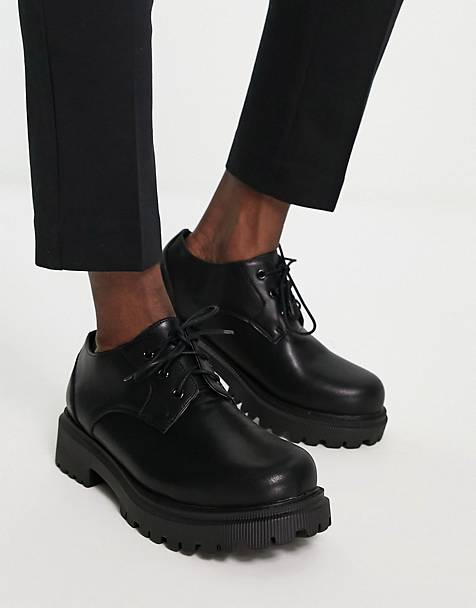 Hombre Zapatos de Zapatos con cordones de Zapatos Derby Zapatos negros con suela gruesa dentada LONDON REBEL X de hombre de color Negro 