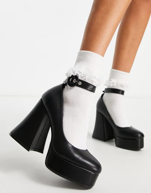 Zapatos negros con tacón y plataforma Build Me Up de Lamoda, 3 de 4