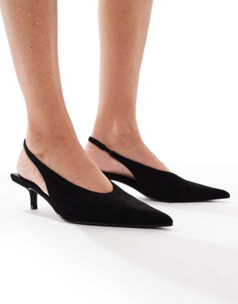 Zapatos negros de tacón bajo destalonados Sydney de ASOS DESIGN - view 1