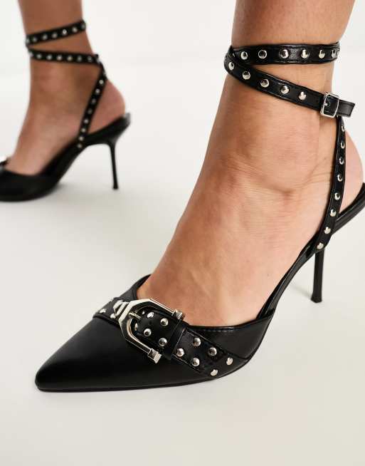 Zapatos discount tacon hebilla