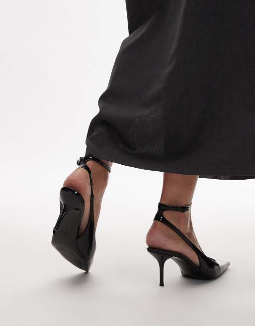 Mango Zapato Pulsera Mujer Zapatos Rojos Destalonados De Tacón De