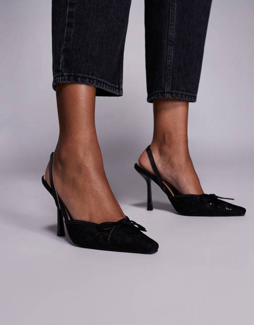 Zapatos negros de tacón de encaje Bebee de Simmi London, 2 de 4