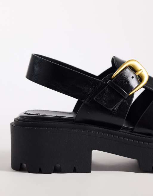 Zapatos negros estilo cangrejeras con suela gruesa Magic de ASOS DESIGN, 3 de 4