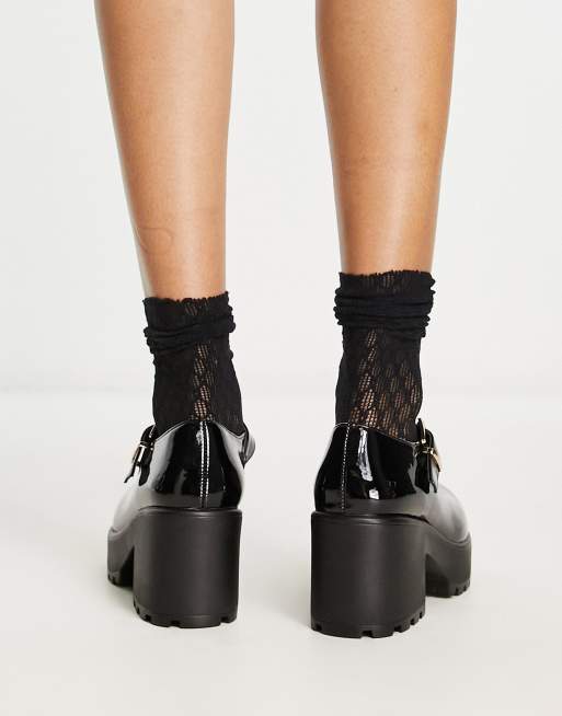 Zapatos negros estilo merceditas de charol Tira de KOI  , 3 de 4