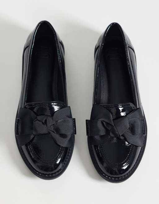 Zapatos negros planos con detalle de lazo Memphis de ASOS DESIGN, 3 de 4