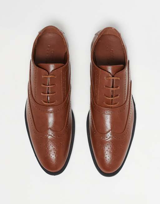 Zapatos Oxford color tostado con cordones de ASOS DESIGN