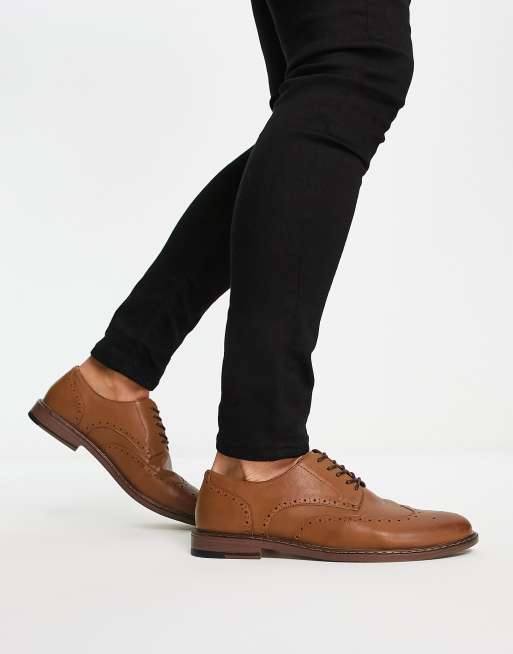 Zapatos Oxford de cuero sintético tostado de ASOS DESIGN, 3 de 4
