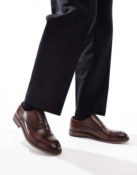 Zapatos Oxford marrones con cordones de cuero Raven de schuh - view 1