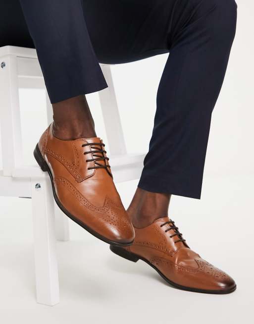 Zapatos marrones cordones online hombre