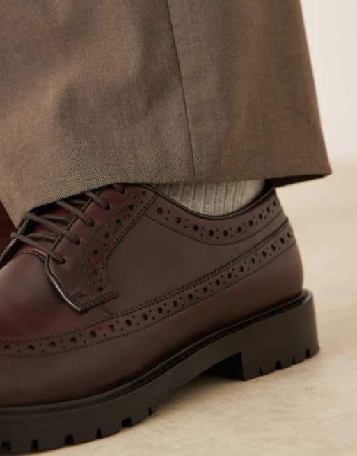 Zapatos Oxford marrones de cuero James de WALK LONDON, 3 de 4