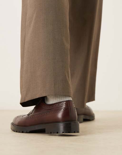 Zapatos Oxford marrones de cuero James de WALK LONDON, 4 de 4