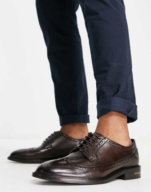 Zapatos Oxford marrones de cuero Oliver de WALK LONDON ASOS