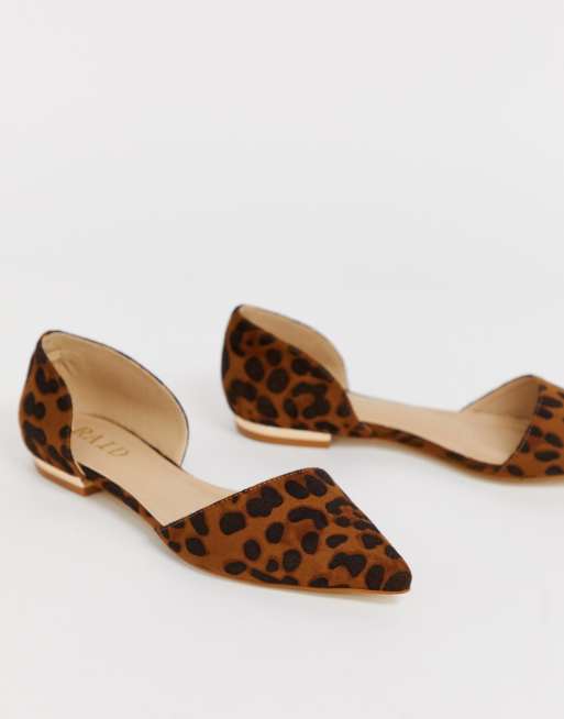 Zapatos planos con diseño en dos partes y estampado de leopardo Amy de RAID