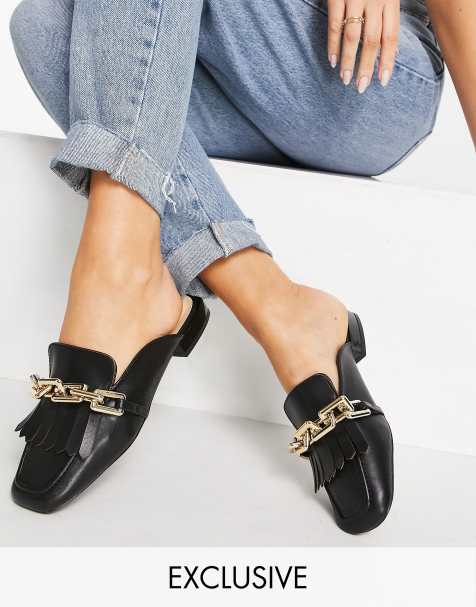 Zapatos planos negros con detalle de cadena Avan exclusivos de Z_Code_Z - view 1