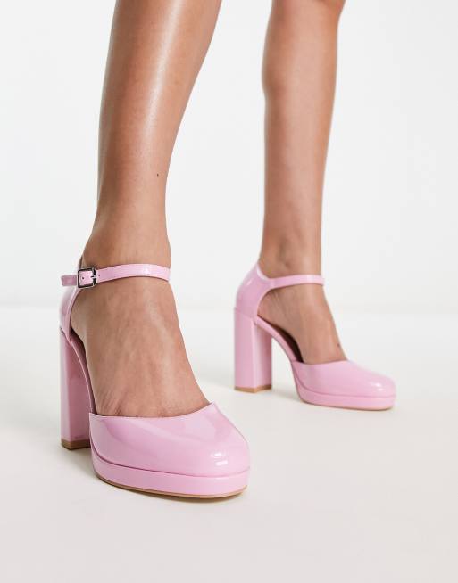 orden alabanza codo Zapatos rosa claro de tacón con plataforma de New Look | ASOS