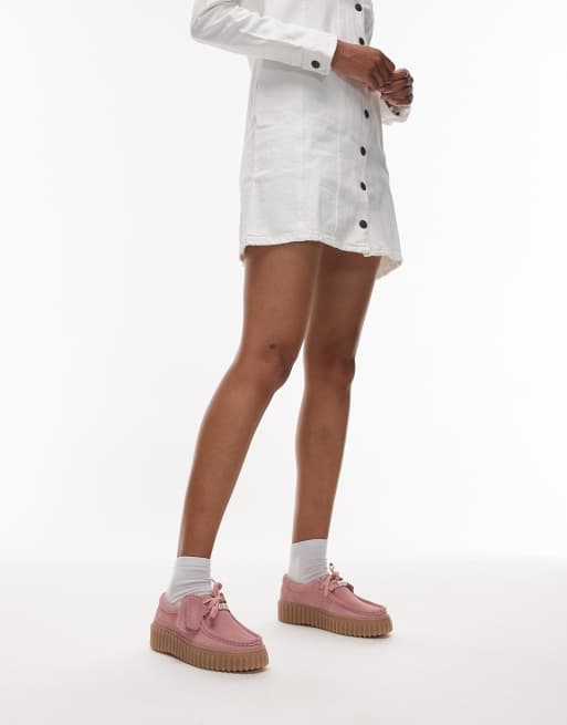 Zapatos rosa empolvado con perlas de quita y pon Torhill Bee de Clarks, 3 de 4