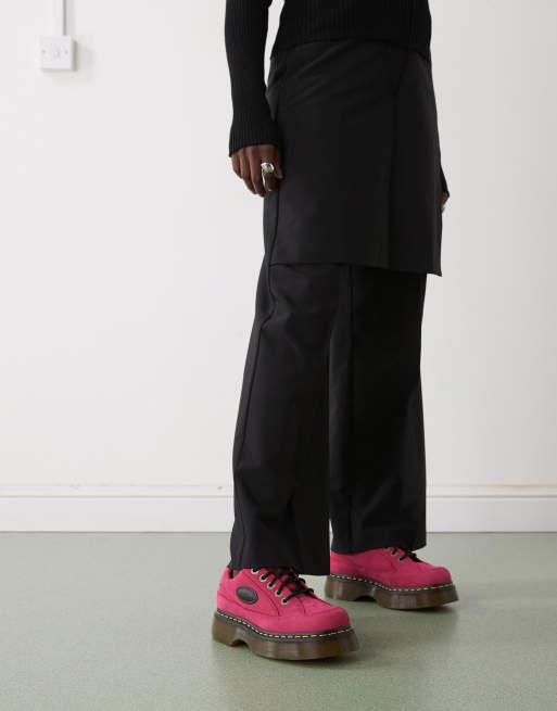 Zapatos rosa fucsia con 5 pares de ojales Buzz 5i de Dr Martens, 4 de 4