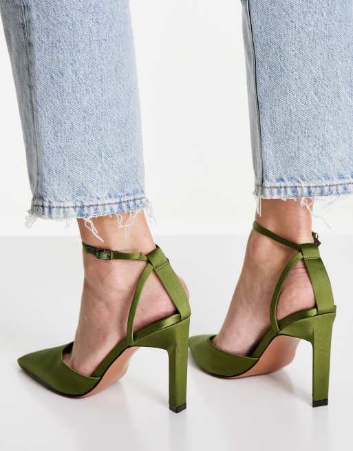 Zapatos verde oliva con tac n Pickle de ASOS DESIGN