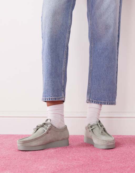 Zapatos Wallabee gris pálido y azules EVO exclusivos de Clarks x ASOS, 4 de 4