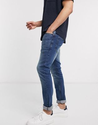 фото Зауженные джинсы french connection-синий