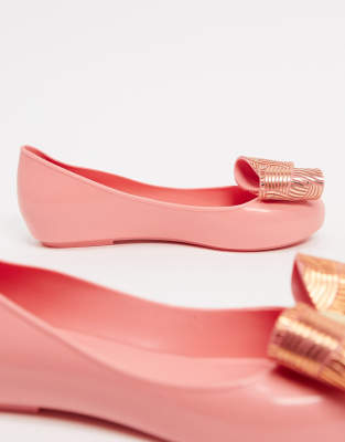 coral flat shoes