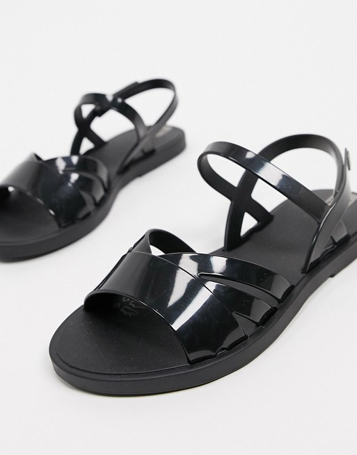 Zaxy flat sandals in black