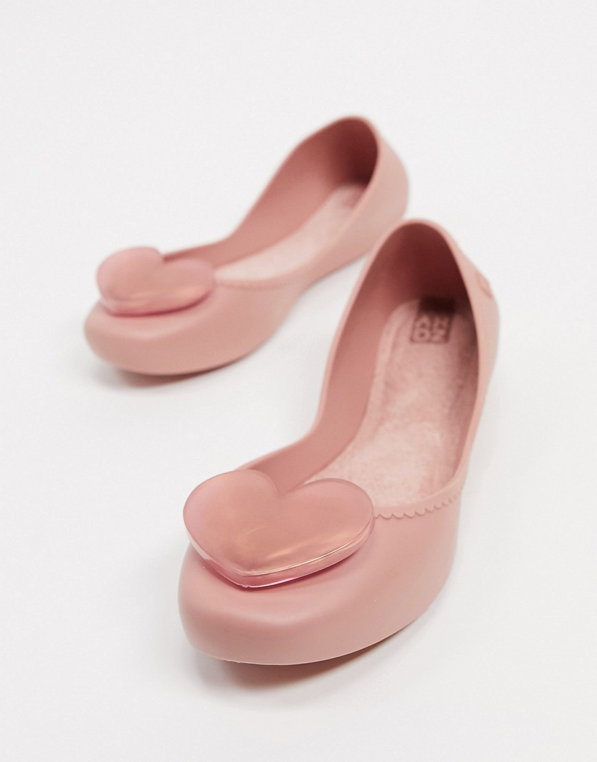 Zaxy - Platte schoenen met hart in roze