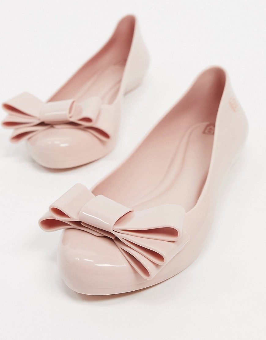 Zaxy - Platte schoenen met strik in roze