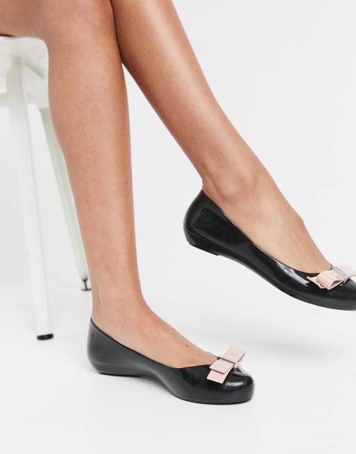 Zaxy pop ballet flats in black ASOS